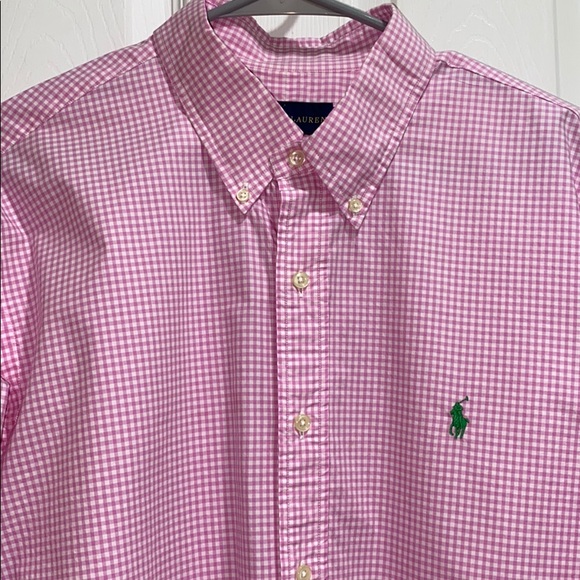 Ralph Lauren Other - Ralph Lauren Pink Gingham Button Down Shirt XL